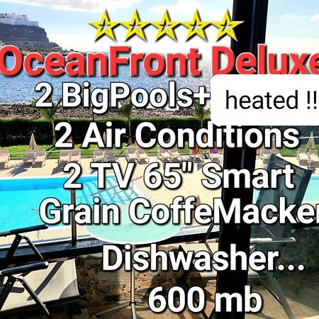 Oceanfront Deluxe-45M,Heated Pools,2Aircondition, 2Tv-65",Dishwasher,600Mb,Lift,Amadores View ! Playa Del Cura  Buitenkant foto