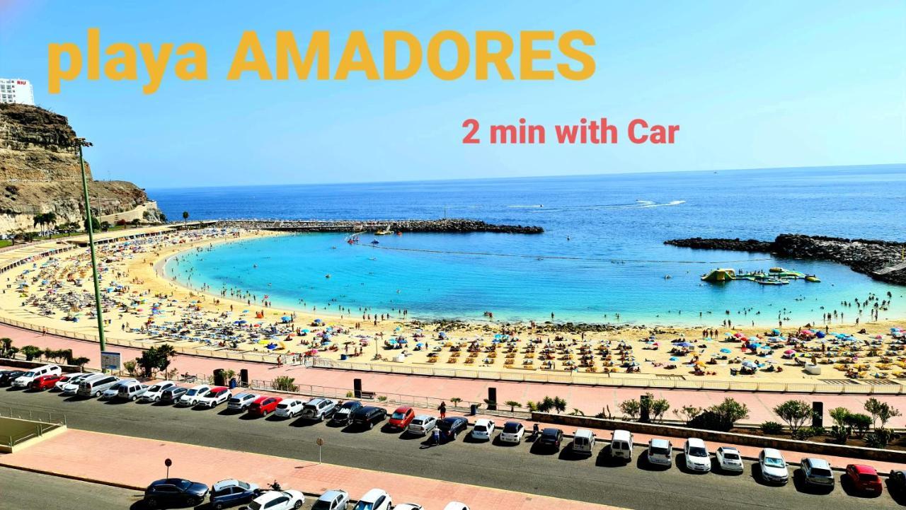 Oceanfront Deluxe-45M,Heated Pools,2Aircondition, 2Tv-65",Dishwasher,600Mb,Lift,Amadores View ! Playa Del Cura  Buitenkant foto