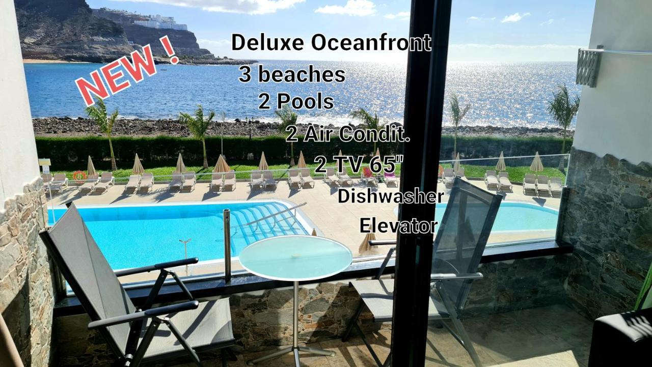 Oceanfront Deluxe-45M,Heated Pools,2Aircondition, 2Tv-65",Dishwasher,600Mb,Lift,Amadores View ! Playa Del Cura  Buitenkant foto