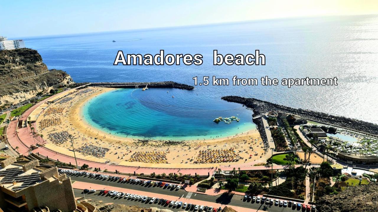 Oceanfront Deluxe-45M,Heated Pools,2Aircondition, 2Tv-65",Dishwasher,600Mb,Lift,Amadores View ! Playa Del Cura  Buitenkant foto